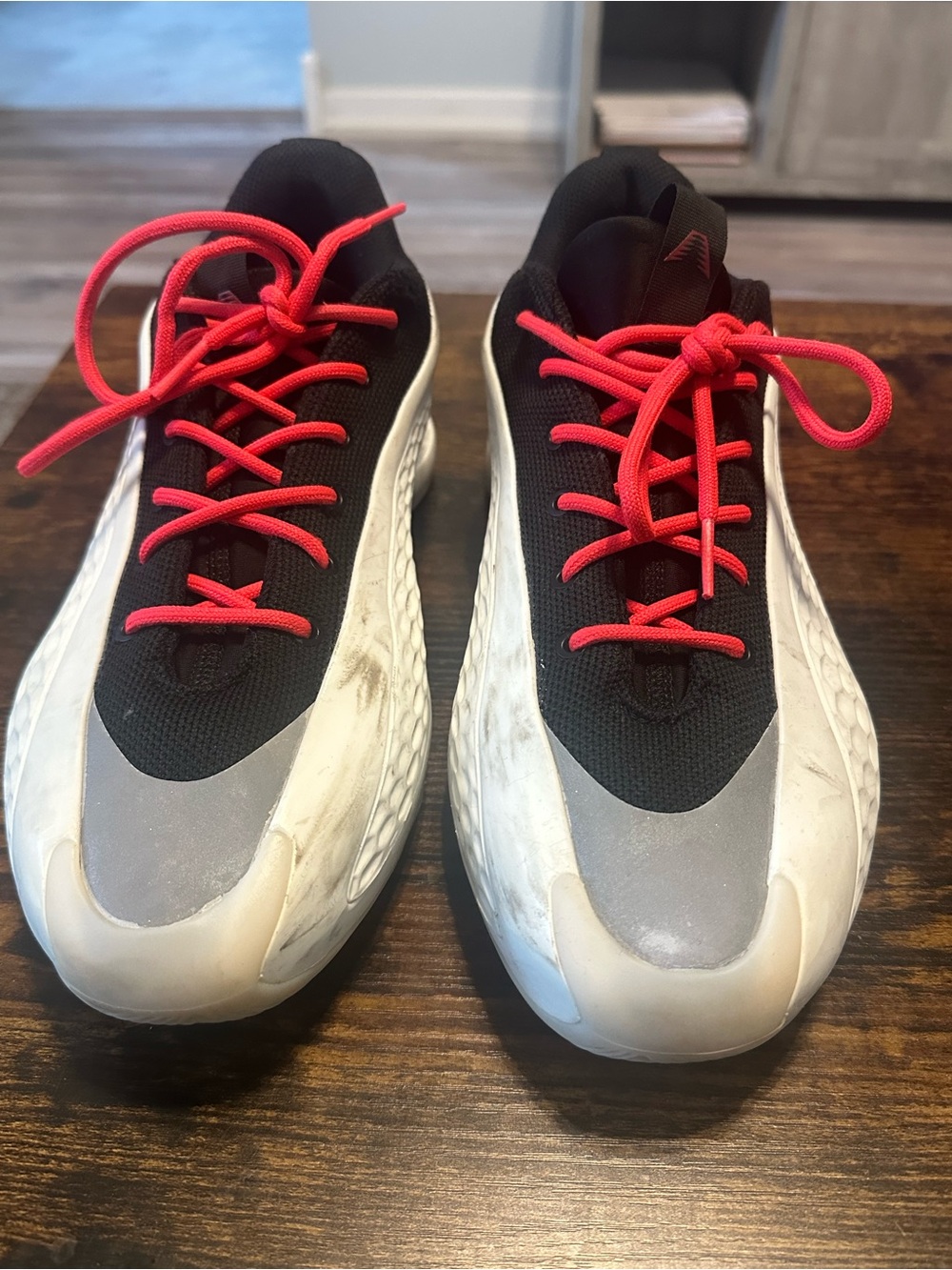 adidas Men's Athletic Shoes in Black, White, and Red